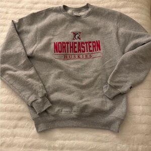 Champion Gray Northeastern Huskies Sweater in size S